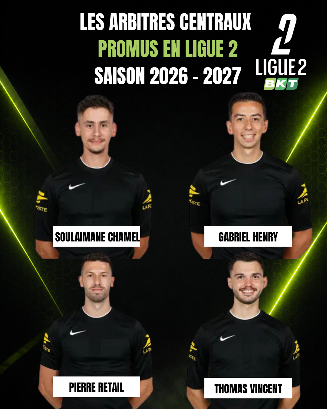 Promotions Arbitre Ligue 2 BKT